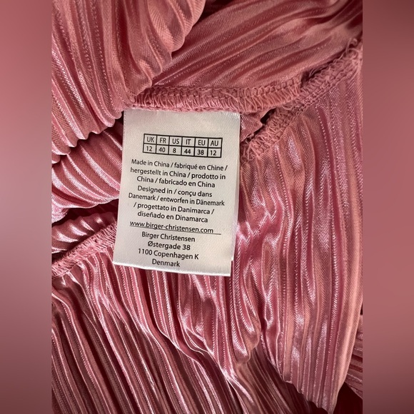 NWOT Rotate Birger Christensen Number 7 Pleat Dress In Bridal Rose Size Small - Picture 10 of 10